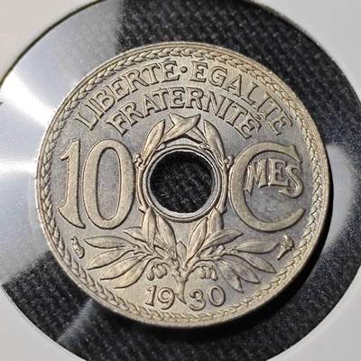 KK钱币收藏小铺   套币 批量/好品散币专场 2月预留时间 周末发货 -  1930法国10分