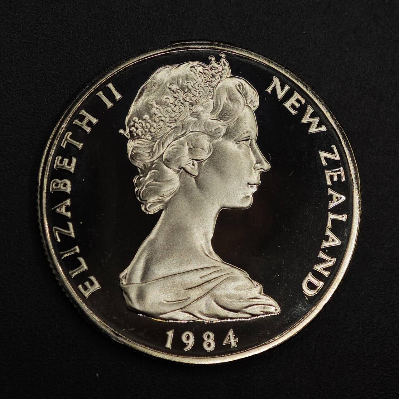 【淘币小摊】实时拍第八百七十六拍   散币场    每周一统一发货 新西兰1984年50分精制镍币