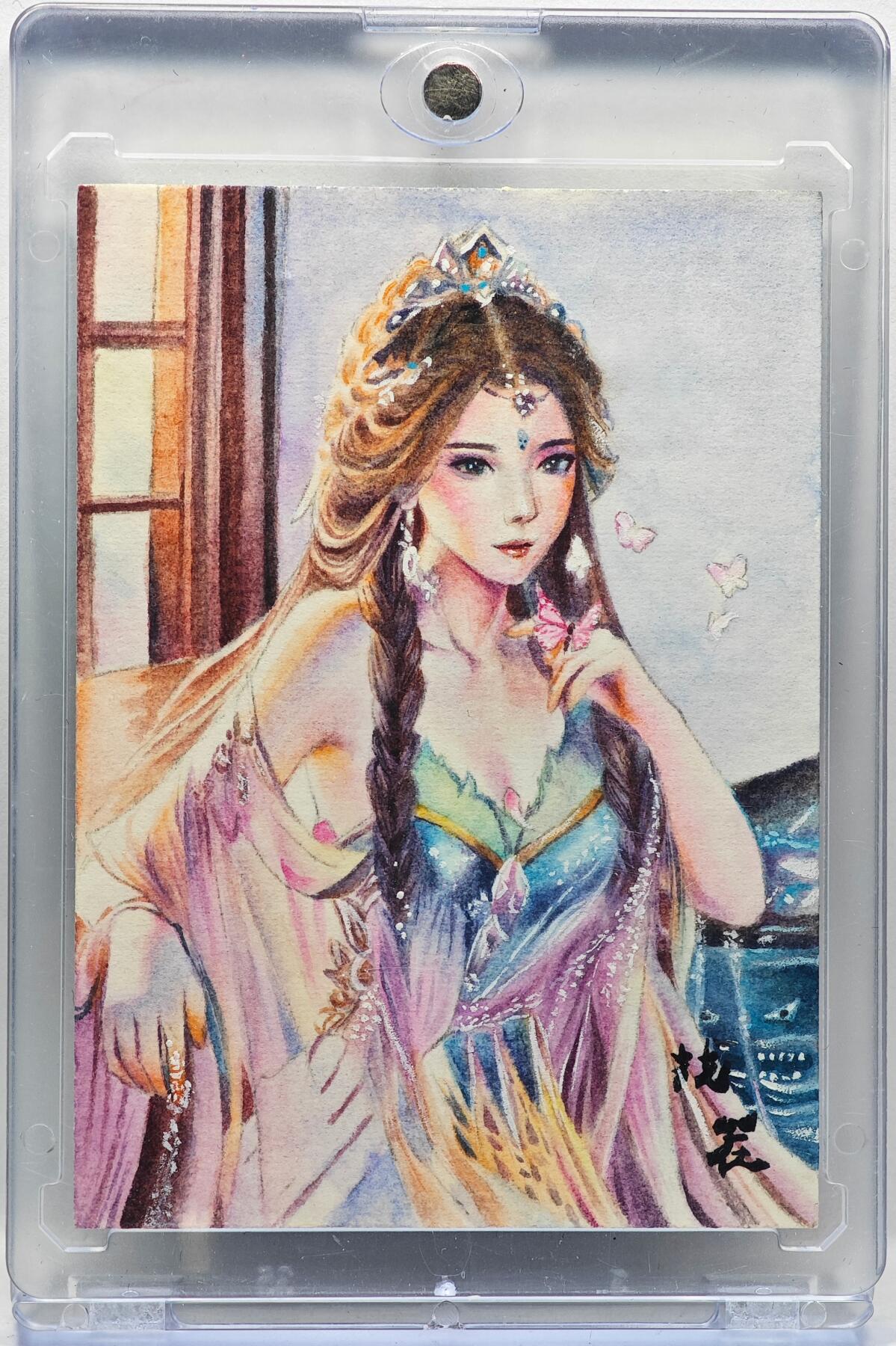 白泽拍卖卡牌手绘专场第33期（去岁千般皆如愿 今年万事定称心） 2025 找茬手绘卡 香妃  言角亲签 卡砖封装