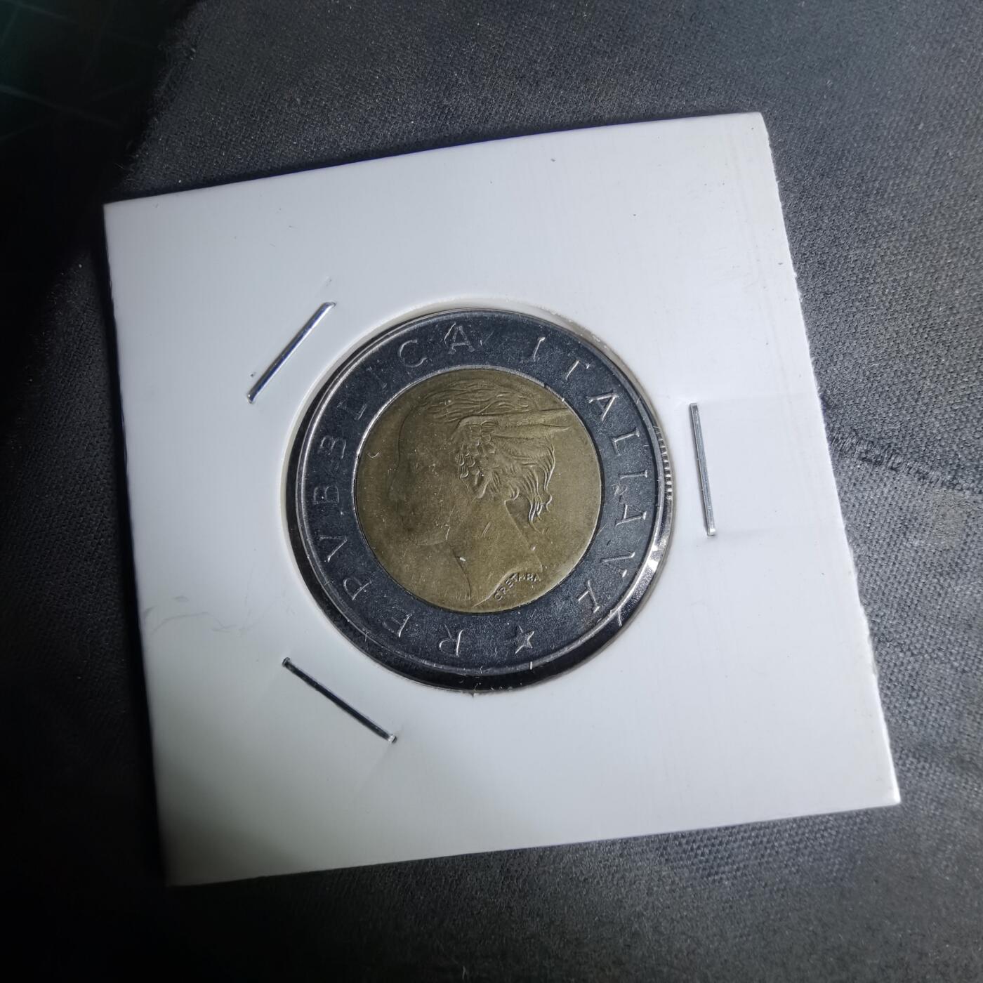 沼泽如烟--第1012场 意大利1993年500里拉纪念币