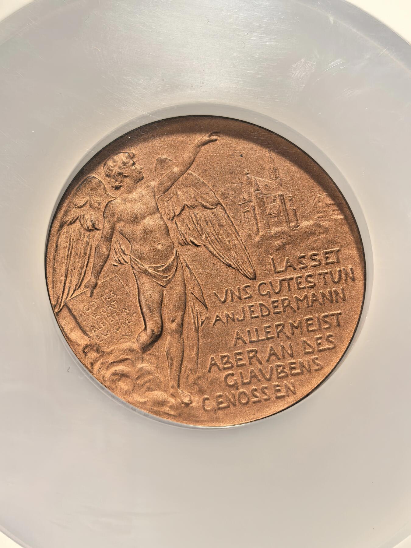 博洋堂世界钱币拍卖第163期（全场包邮） NGC MS65BN 德国1903年古斯塔夫·阿道夫联盟纪念大铜章