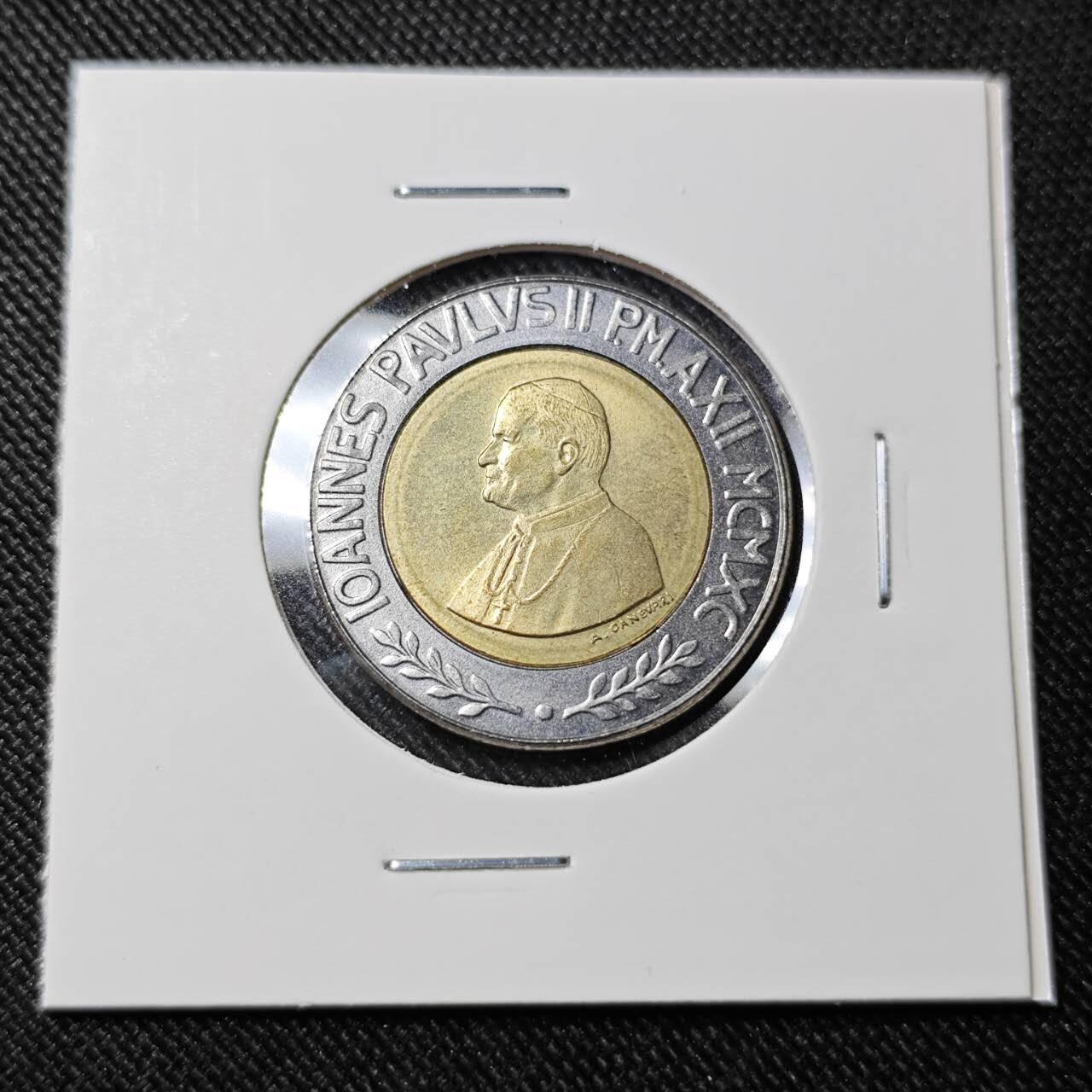 KK钱币收藏小铺   套币 批量/好品散币专场 2月预留时间 周末发货   梵蒂冈500里拉双色币 好品