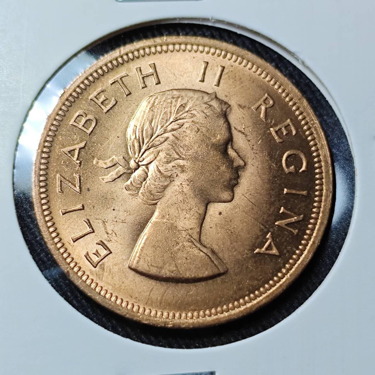 KK钱币收藏小铺   套币 批量/好品散币专场 2月预留时间 周末发货  1960英属南非1便士铜币 好品