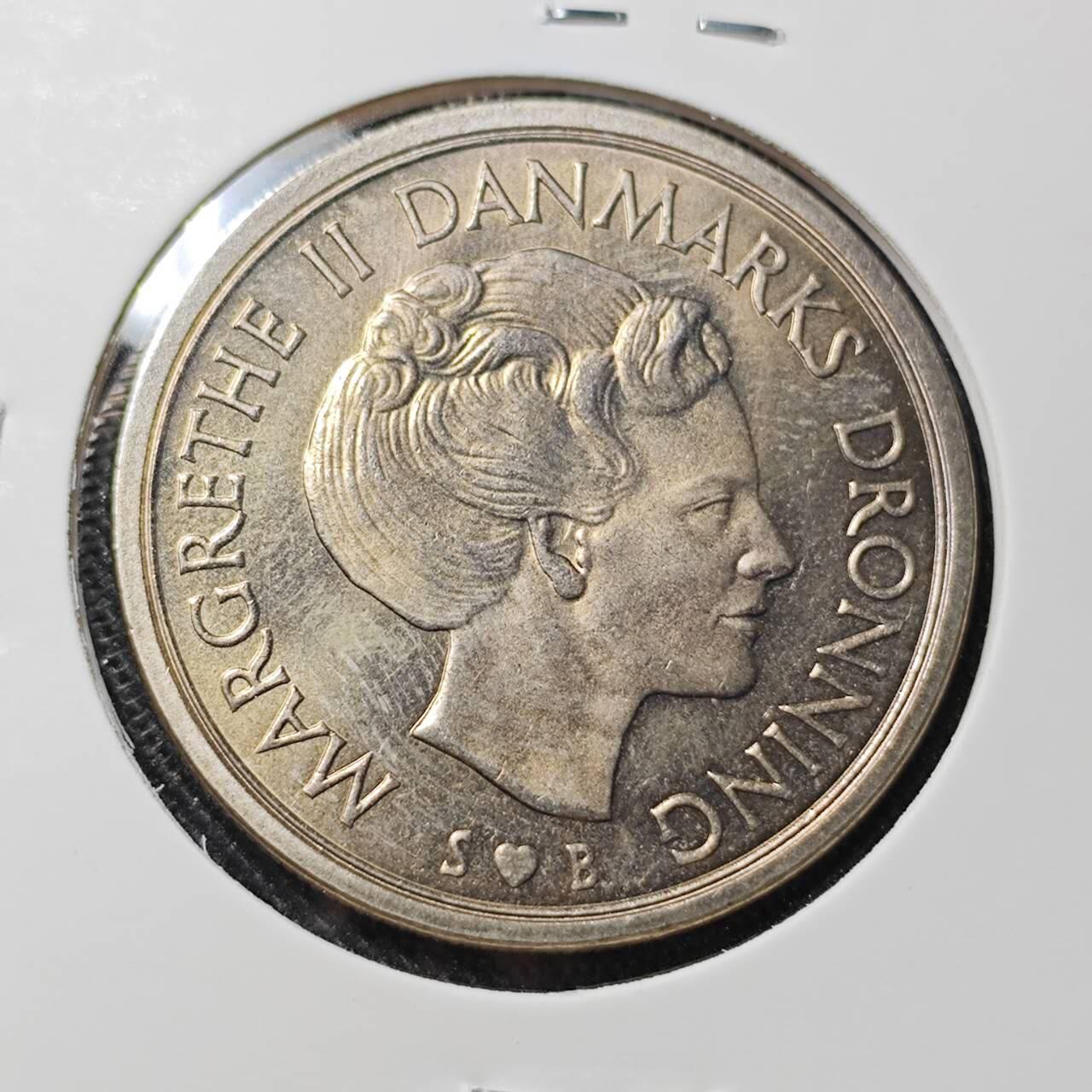 KK钱币收藏小铺   套币 批量/好品散币专场 2月预留时间 周末发货  1977丹麦5克朗 好品