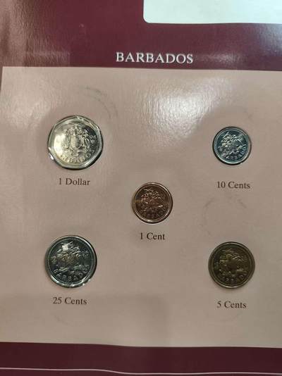 G&W世界散币，银币处理专场（第45场） - 富兰克林-巴巴多斯5枚套