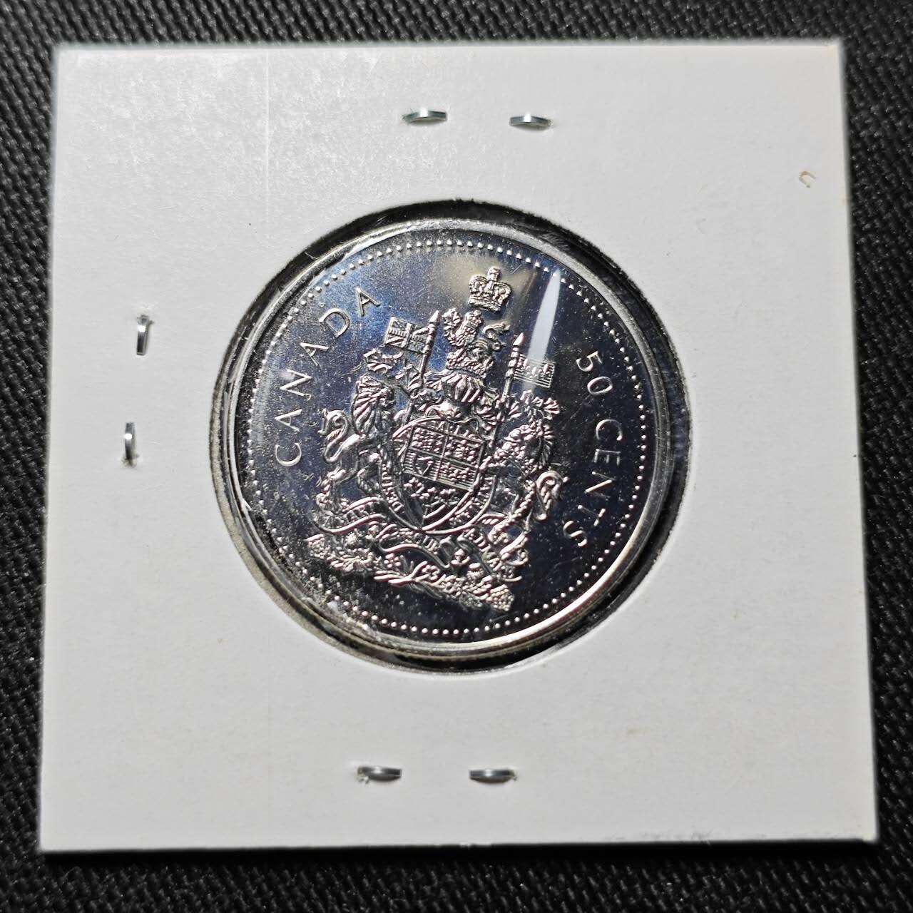 KK钱币收藏小铺   套币 批量/好品散币专场 2月预留时间 周末发货  2002加拿大50分精制币 纪念币