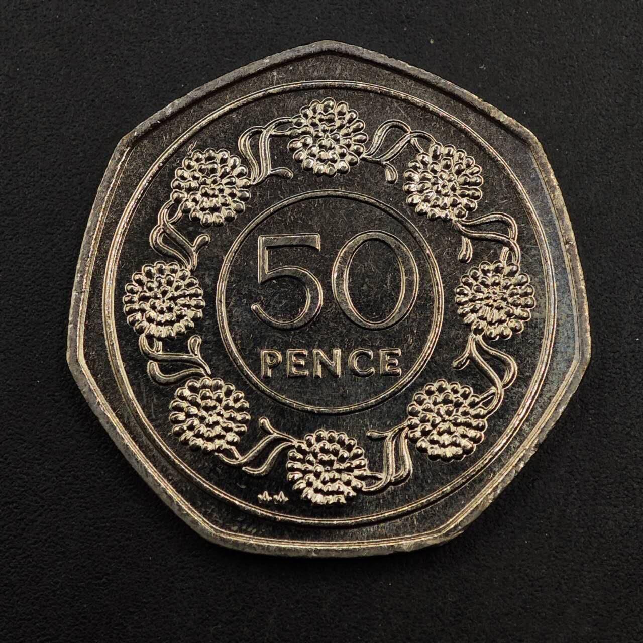 【淘币小摊】实时拍第八百七十六拍   散币场    每周一统一发货 直布罗陀1988年50便士镍币