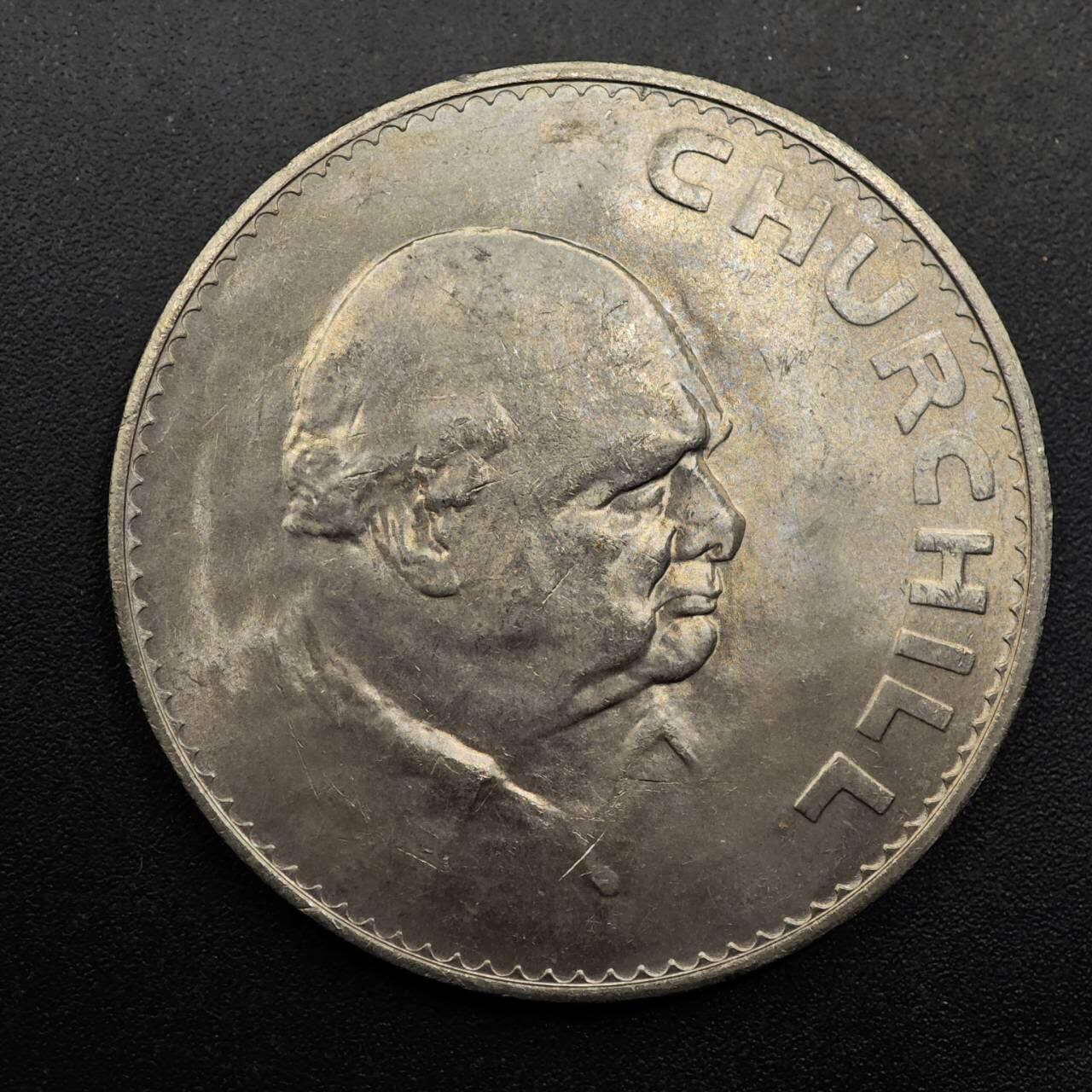 【淘币小摊】实时拍第八百七十六拍   散币场    每周一统一发货 英国1965年丘吉尔克朗纪念币