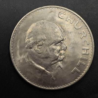 【淘币小摊】实时拍第八百七十六拍   散币场    每周一统一发货 - 英国1965年丘吉尔克朗纪念币