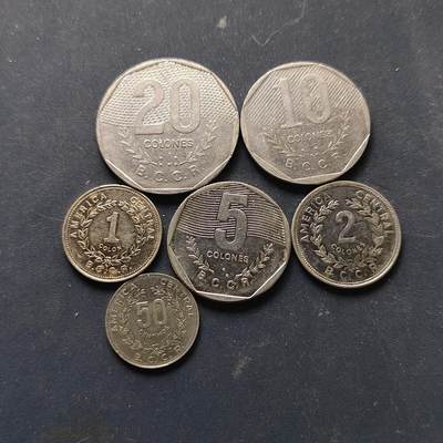 【全场包邮】纯粹捡漏拍508场 - 哥斯达黎加1983-1985年6枚套币