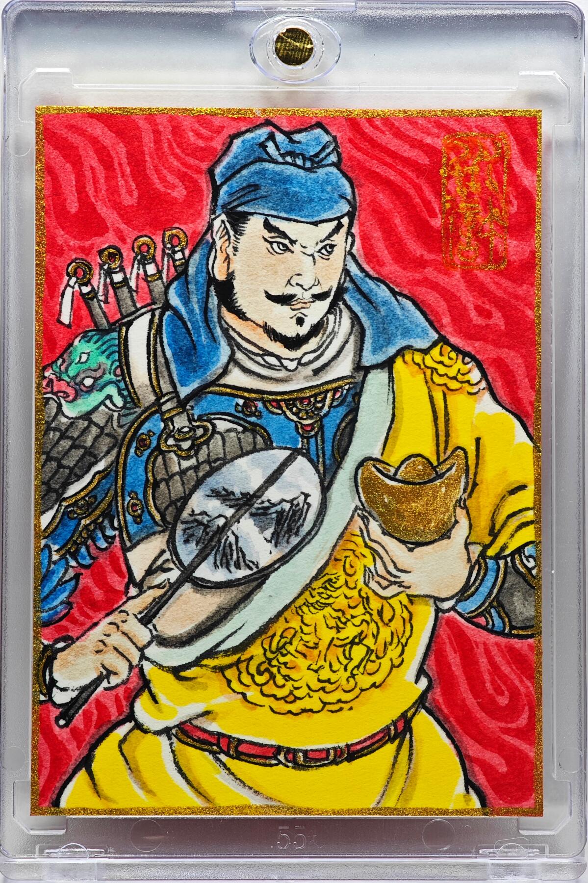 白泽拍卖卡牌手绘专场第33期（去岁千般皆如愿 今年万事定称心） 2025 昆仑万象手绘卡 李应  卢艺丰背简绘 卡砖封装