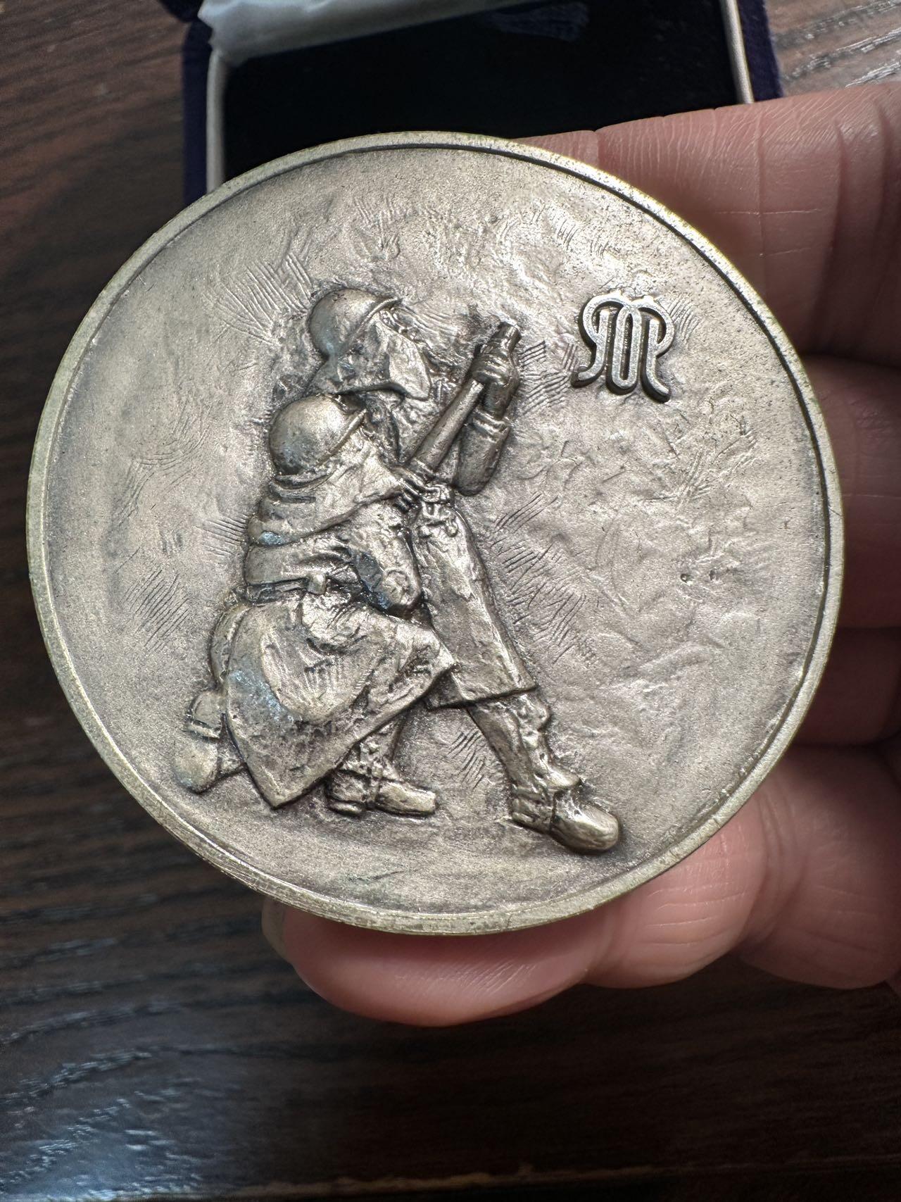 蒂克钱币-第59场 日本企业章 徽章拍卖 神奈川县 消防纪念章 56mm 87g