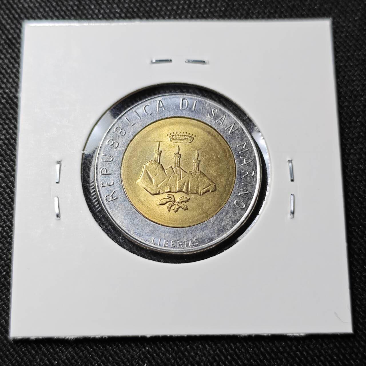 KK钱币收藏小铺   套币 批量/好品散币专场 2月预留时间 周末发货   圣马力诺500里拉双色币