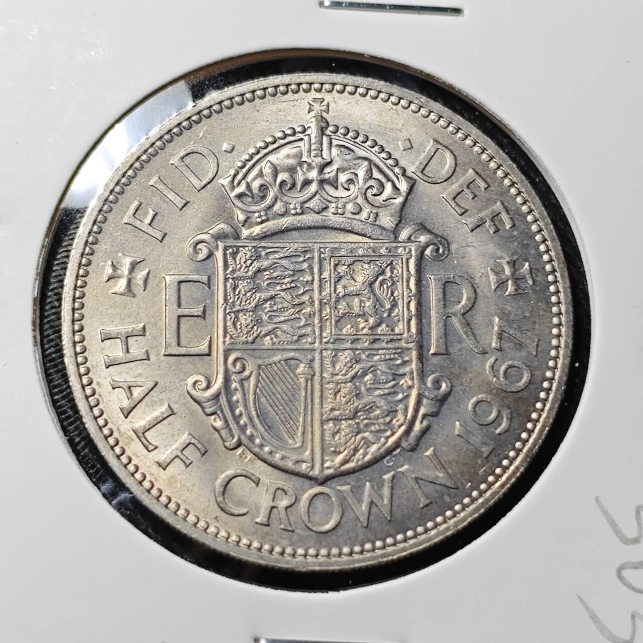 KK钱币收藏小铺   套币 批量/好品散币专场 2月预留时间 周末发货  1967英国半克朗 好品