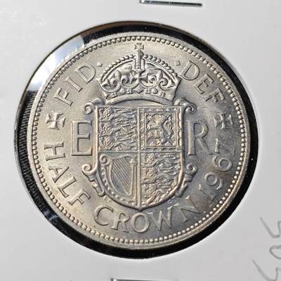 KK钱币收藏小铺   套币 批量/好品散币专场 2月预留时间 周末发货 -  1967英国半克朗 好品