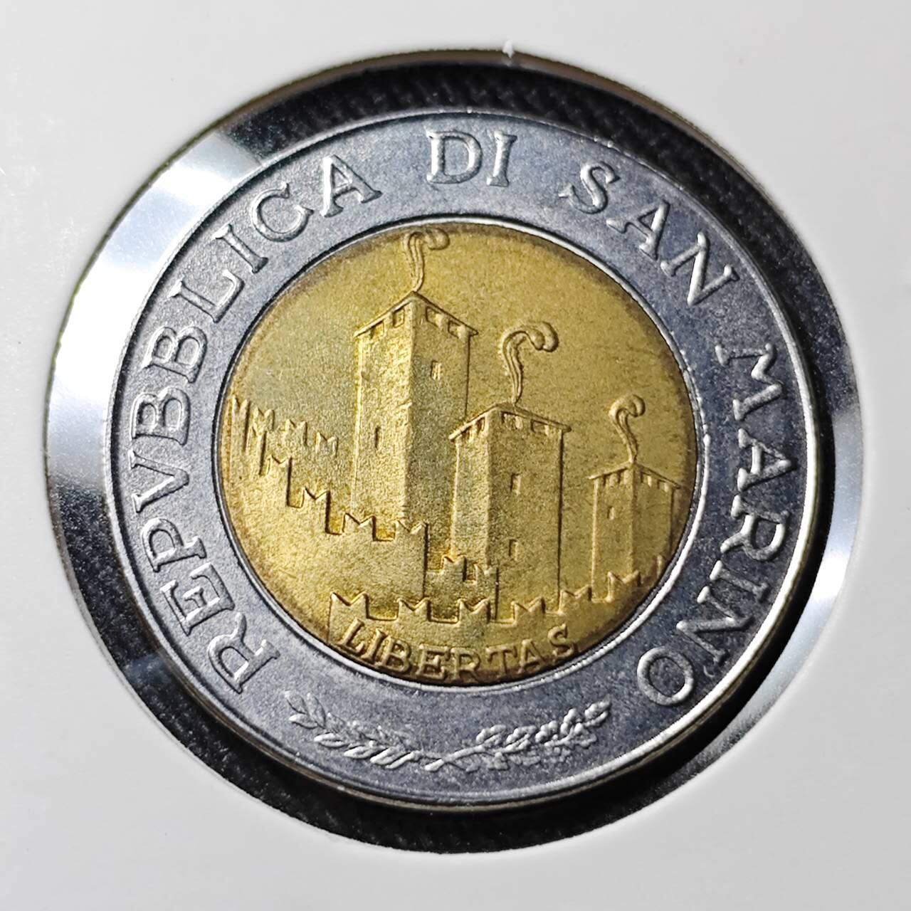 KK钱币收藏小铺   套币 批量/好品散币专场 2月预留时间 周末发货  1993 圣马力诺500里拉双色币