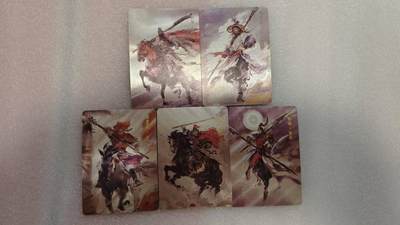 满赠PR！！龙虎卡牌-七七场（满200元包邮，无佣金，每周六结拍，欢迎送拍） - 粗闪5张 百相豪杰传 - 梁山五虎将