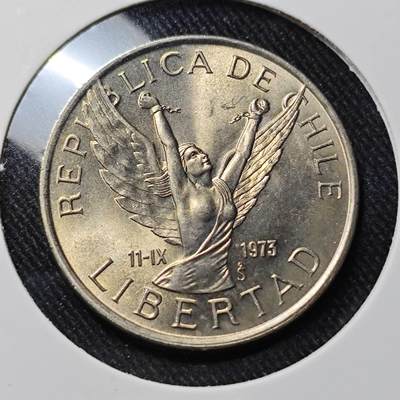 KK钱币收藏小铺   套币 批量/好品散币专场 2月预留时间 周末发货 -  1976智利10比索 自由女神 好品