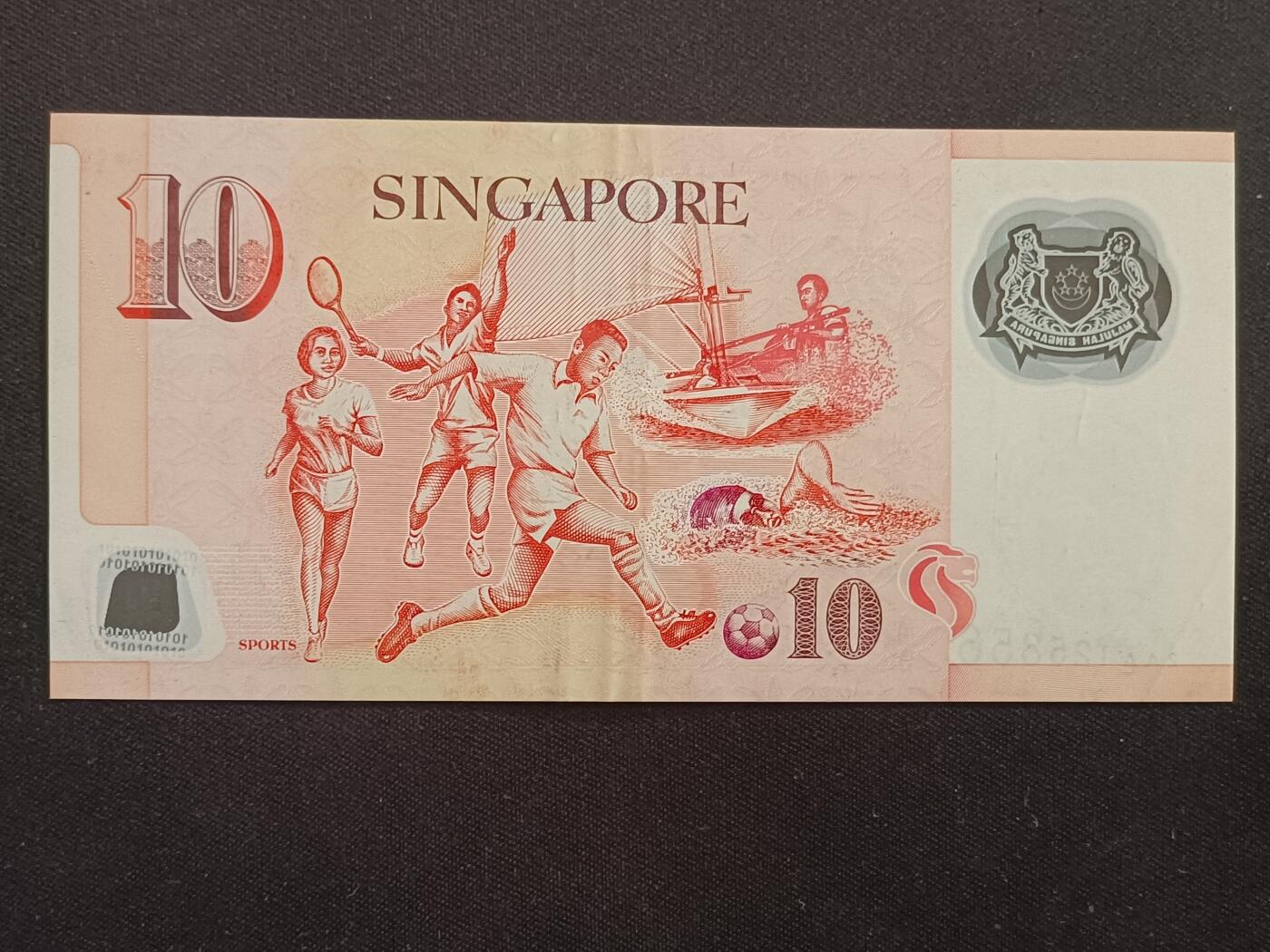 【游宝拍卖】丙午马年第7期 新加坡-10元【李显龙签名 无47永恒号2AA125856 近新AU-】