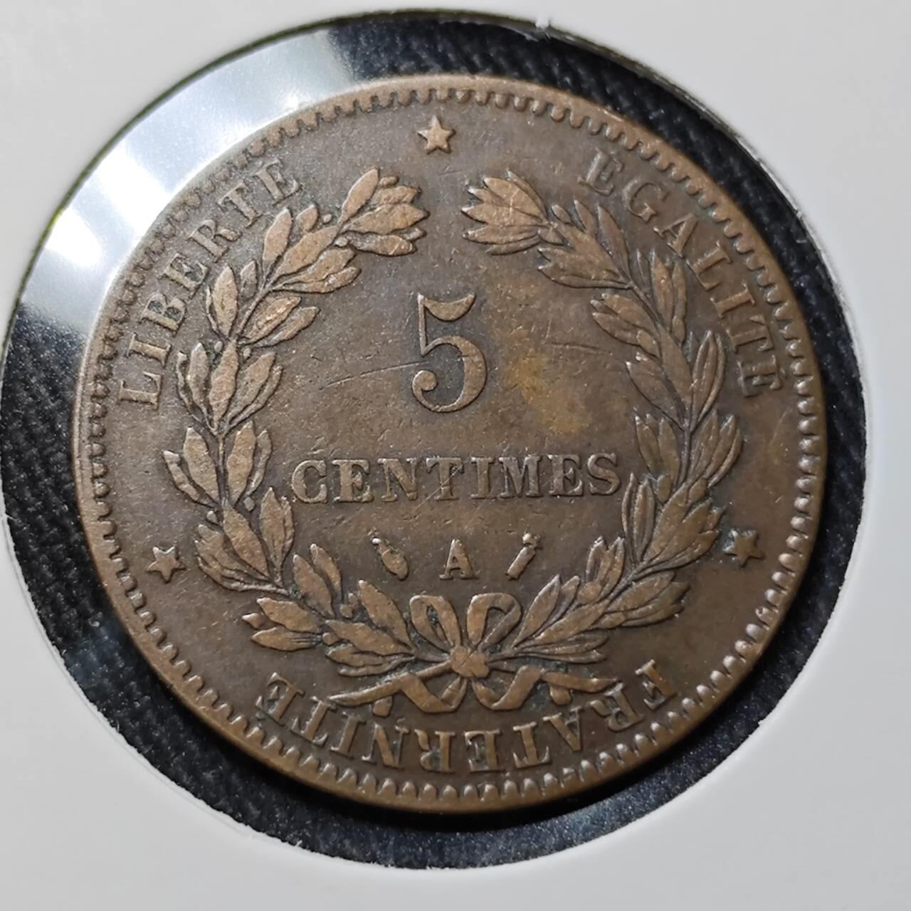 KK钱币收藏小铺   套币 批量/好品散币专场 2月预留时间 周末发货  1886法国5分铜币