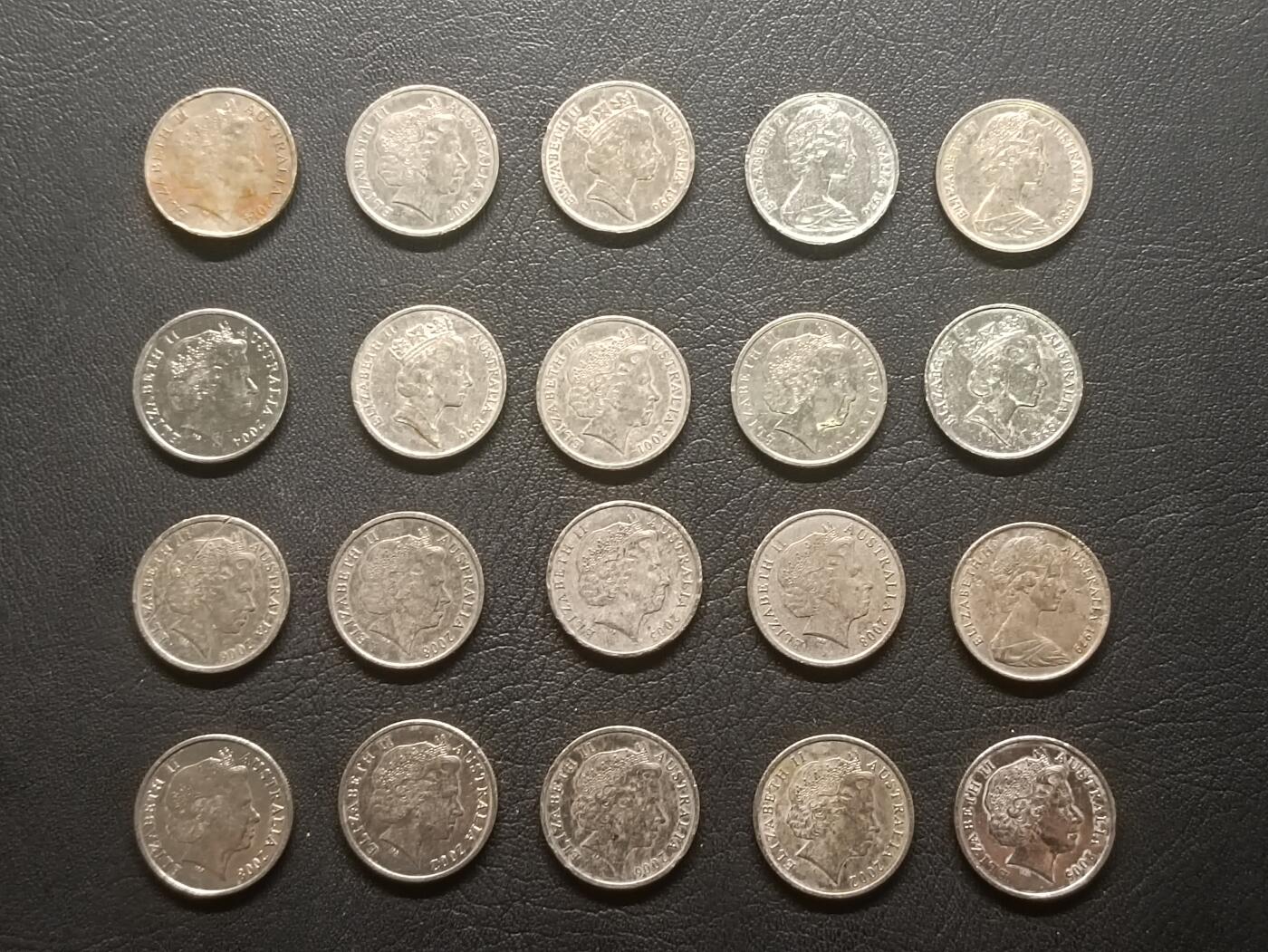 荟藏特别场次第五期——“社长的钢镚堆” 澳大利亚5分批量20枚