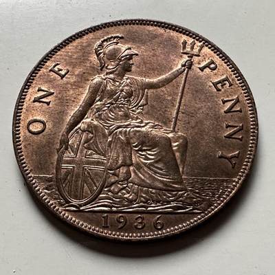 🌹外币初藏🌹🐯2026年第24场  每周二四六晚8️⃣点 接代拍 - 英国1936年一便士 乔五末年 原光好品