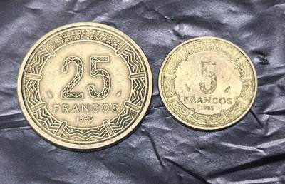 北京马甸外国币专卖第148期，外国币，中国早期纪念币专场，陆续上拍，欢迎关注 - 赤道几内亚2枚