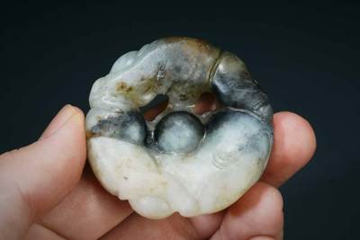 上海都达杂项专场四十八【全场包邮】  古玉多子多福挂件92-42