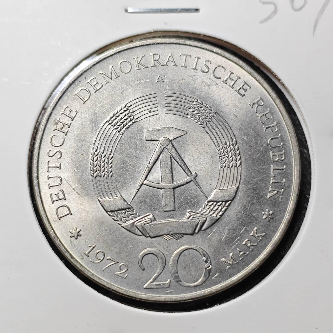 KK钱币收藏小铺   套币 批量/好品散币专场 2月预留时间 周末发货  1960东德20马克纪念币