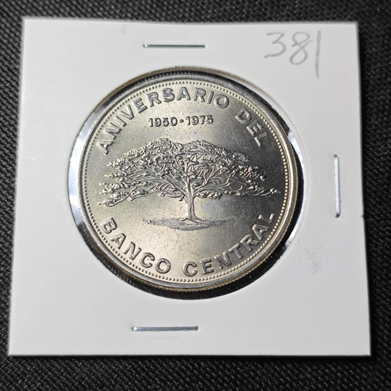 KK钱币收藏小铺   套币 批量/好品散币专场 2月预留时间 周末发货  哥斯达黎加1975年中央银行成立25周年纪念币 好品