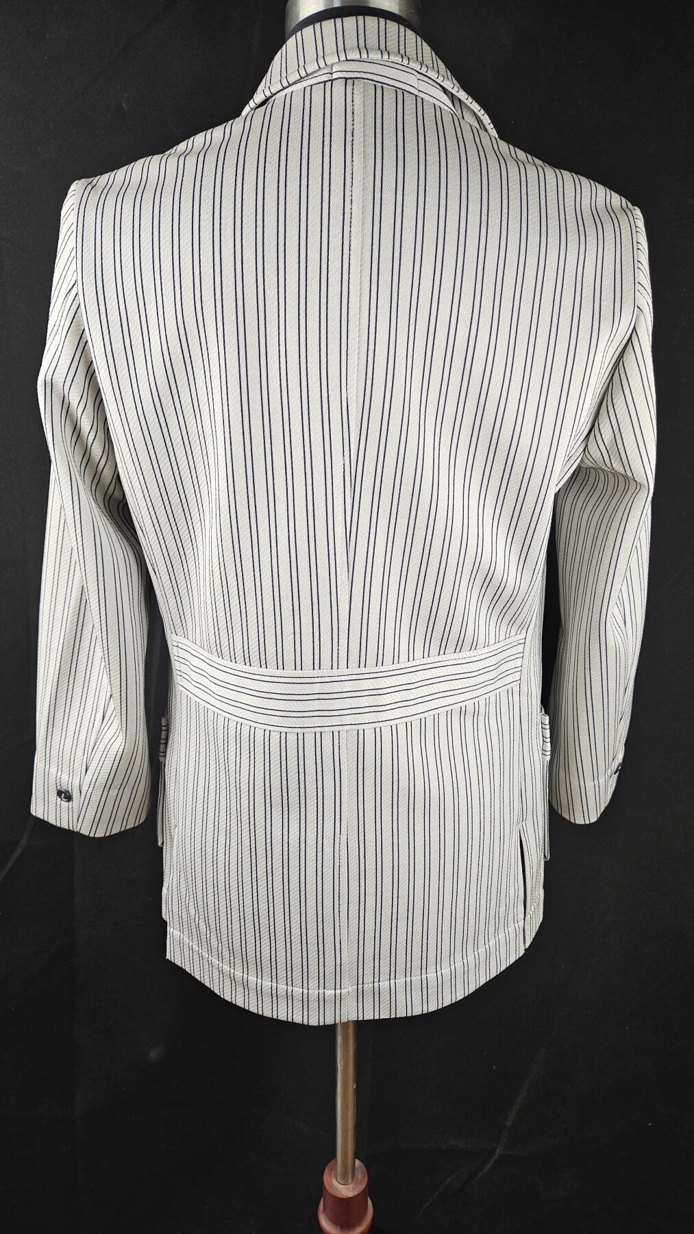 0元起拍勋章 第337期 咸鱼国勋章拍卖专场 3月8日（周日）下午6：00开始 中古条纹猎装 胸围100 肩宽44 衣长74 袖长57