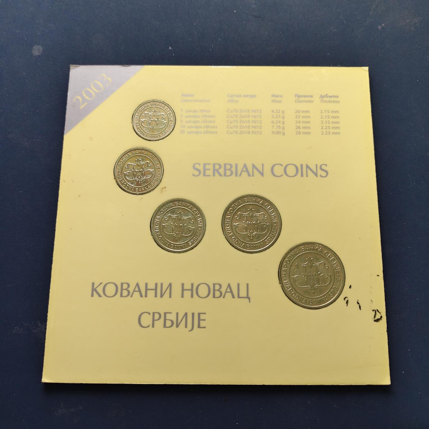 【全场包邮】纯粹捡漏拍508场 塞尔维亚2003年官方封装套币