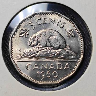 KK钱币收藏小铺   套币 批量/好品散币专场 2月预留时间 周末发货 -  1960加拿大5分 好品