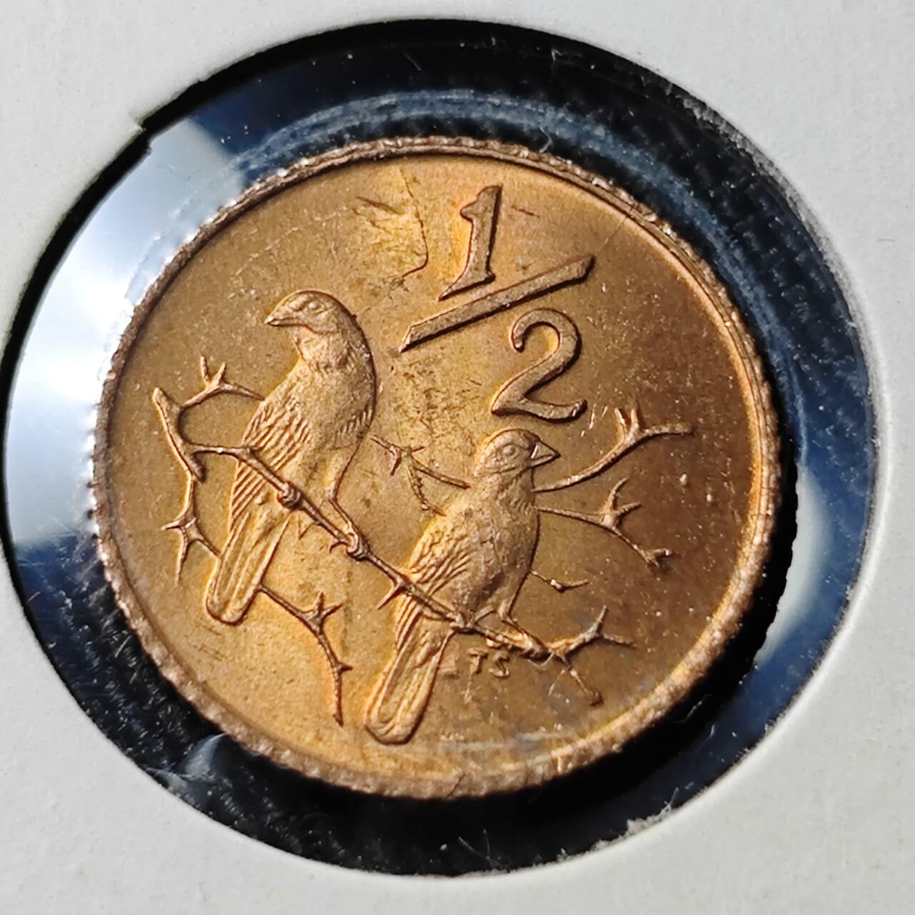 KK钱币收藏小铺   套币 批量/好品散币专场 2月预留时间 周末发货  1970南非1/2分铜币 好品