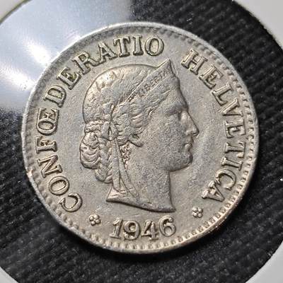 KK钱币收藏小铺   第401期 2月预留时间 周末发货 -  1946瑞士10分