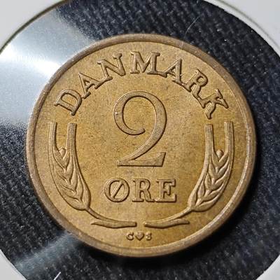 KK钱币收藏小铺   套币 批量/好品散币专场 2月预留时间 周末发货 -  1962丹麦2欧尔铜币 不多见