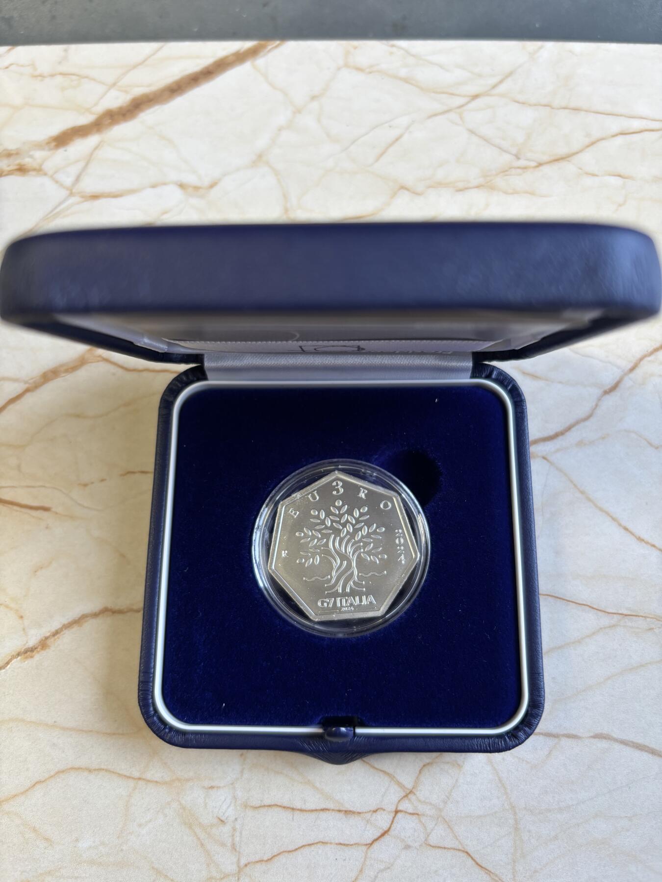 第192期拍卖 意大利2024年七国集团G7首脑峰会主宾国女神银币，925银，20.24克，发行4000枚