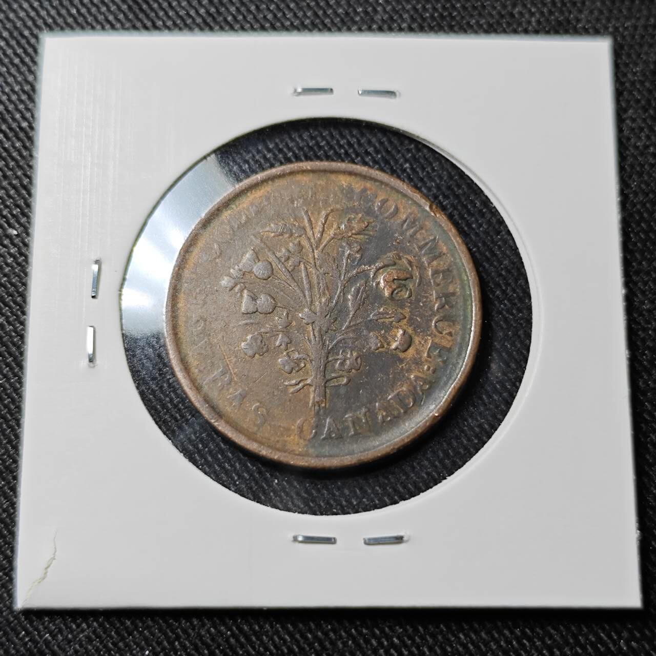 KK钱币收藏小铺   套币 批量/好品散币专场 2月预留时间 周末发货  加拿大 蒙特利尔 1SOU铜币 