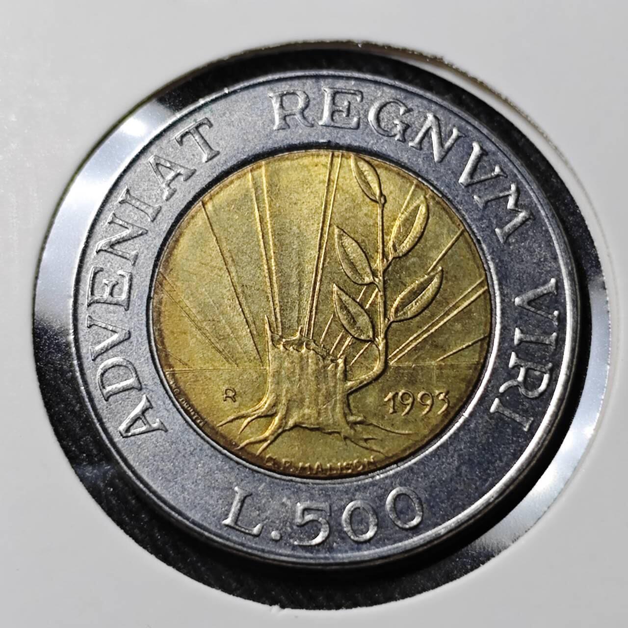 KK钱币收藏小铺   套币 批量/好品散币专场 2月预留时间 周末发货  1993 圣马力诺500里拉双色币