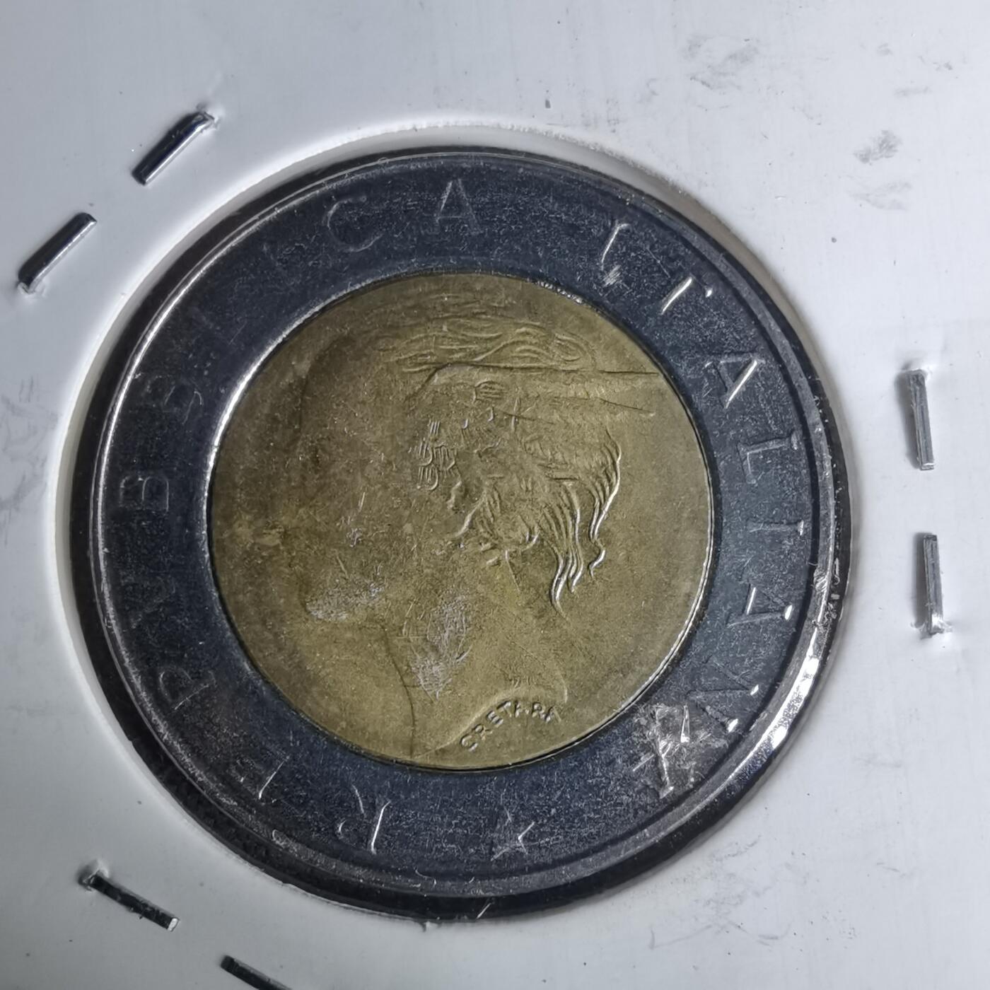 沼泽如烟--第1012场 意大利1996年500里拉纪念币