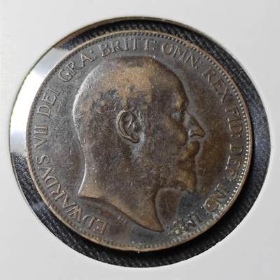 KK钱币收藏小铺   套币 批量/好品散币专场 2月预留时间 周末发货 -  1907英国爱七1便士铜币