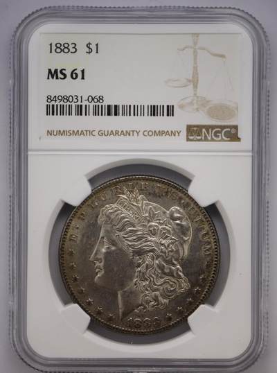 观钱近现代机制币拍卖No.002  - 美国1883年1美元摩根银元 NGC MS61