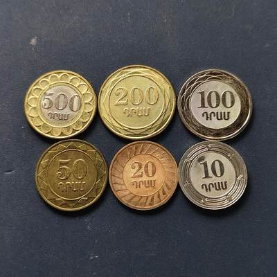 【全场包邮】纯粹捡漏拍508场 - 亚美尼亚2003-2004年6枚套币