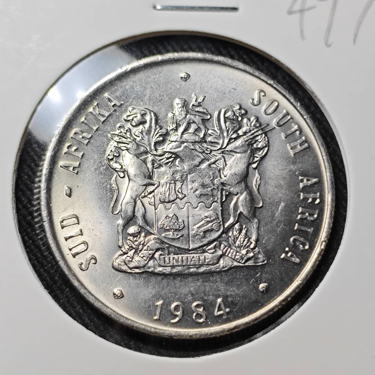 KK钱币收藏小铺   套币 批量/好品散币专场 2月预留时间 周末发货  1984南非1兰特 好品