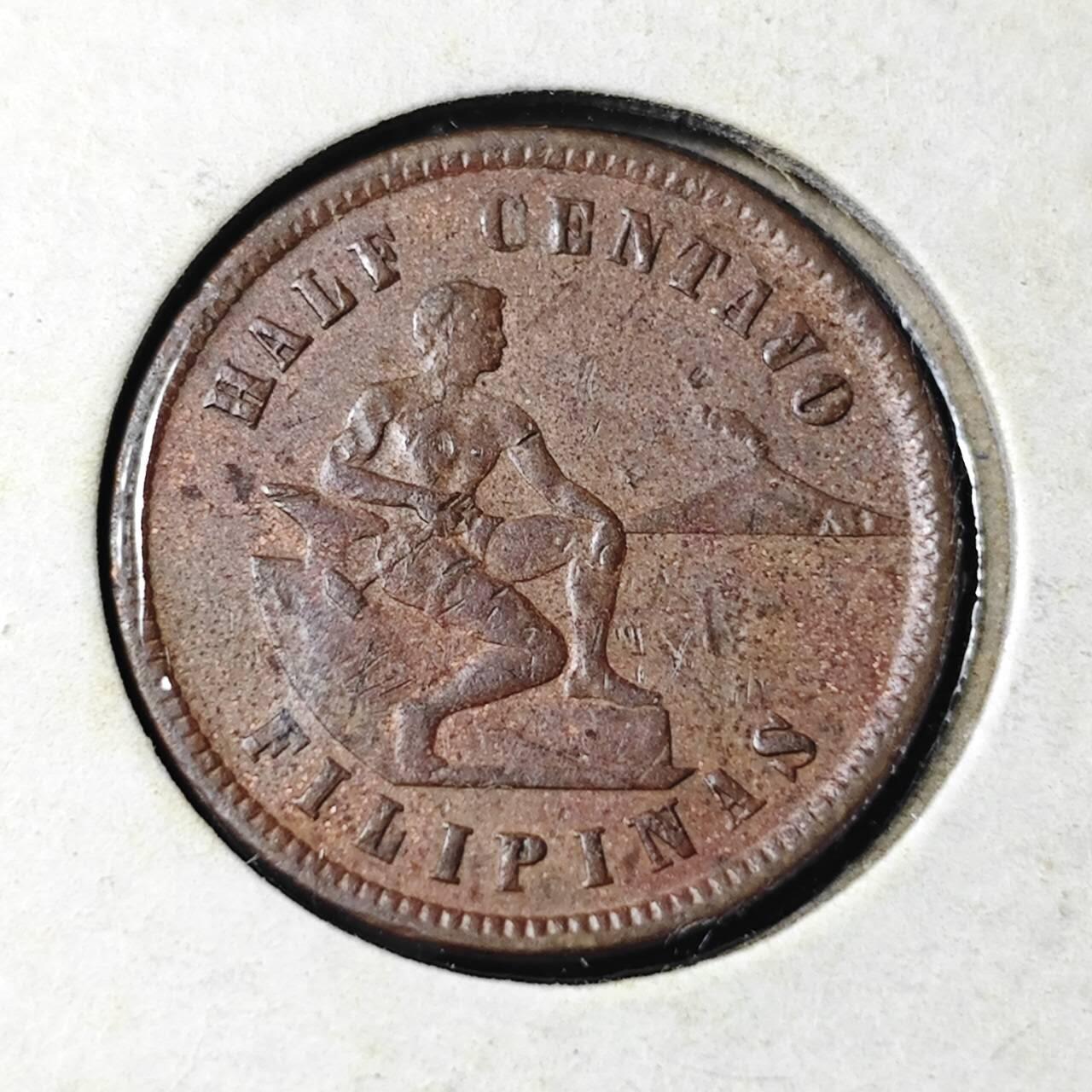 KK钱币收藏小铺   套币 批量/好品散币专场 2月预留时间 周末发货  1902美属菲律宾1/2分铜币 少见面值