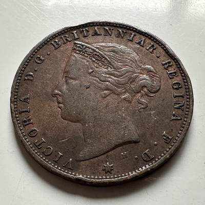 🌹外币初藏🌹🐯2026年第24场  每周二四六晚8️⃣点 接代拍 - 泽西岛1877年1/24先令铜币 b