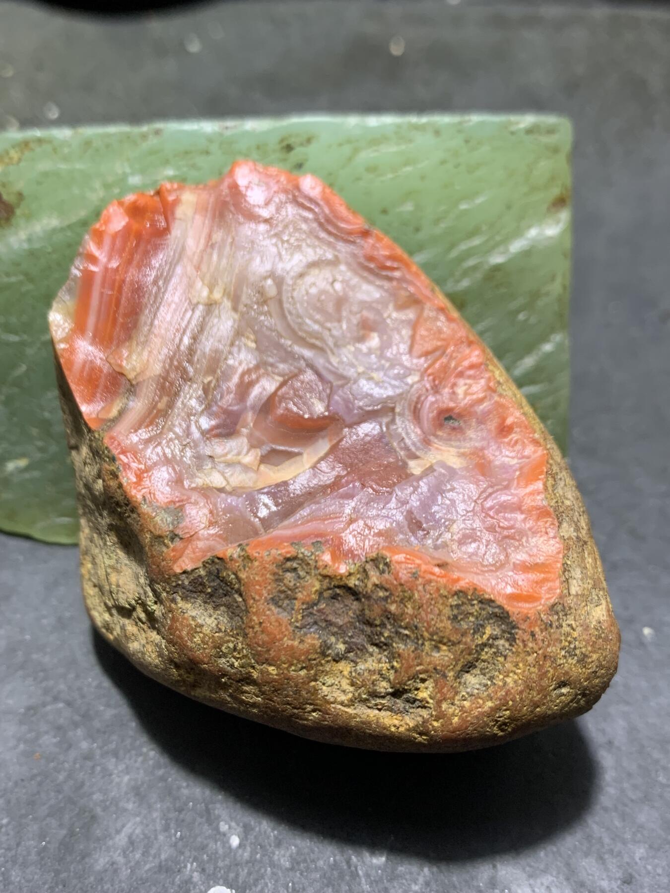 精美川料红皮开窗红白冻料南红玛瑙原石一颗