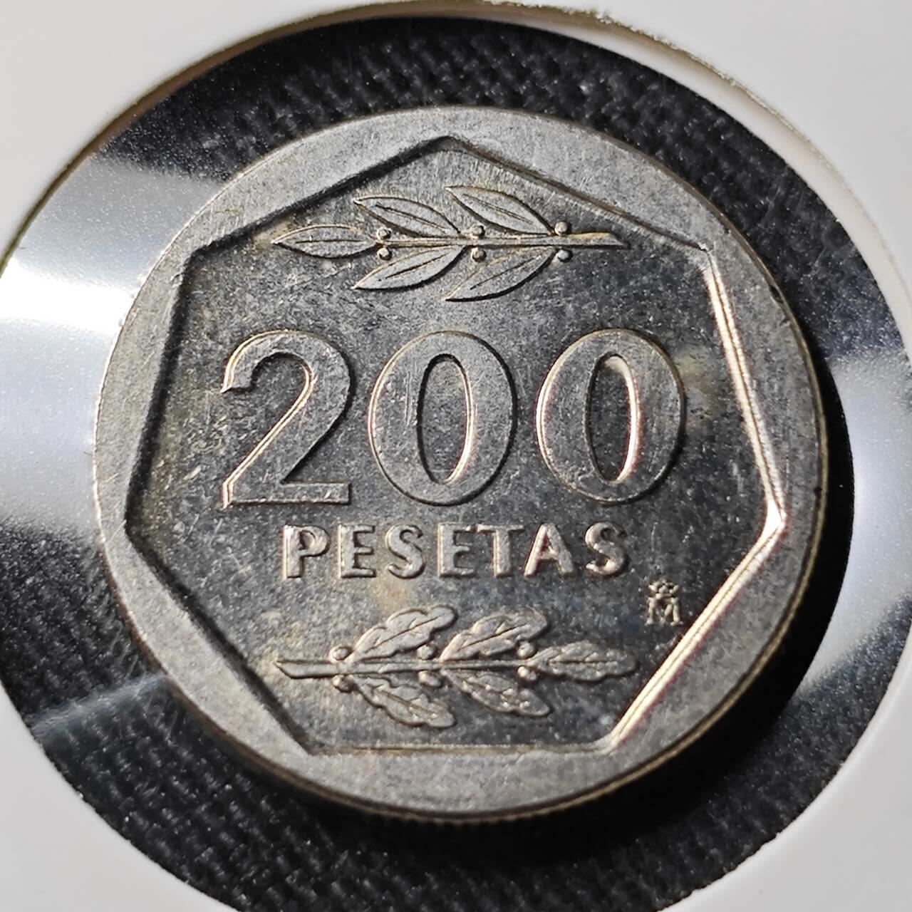 KK钱币收藏小铺   套币 批量/好品散币专场 2月预留时间 周末发货  1987西班牙200比塞塔好品