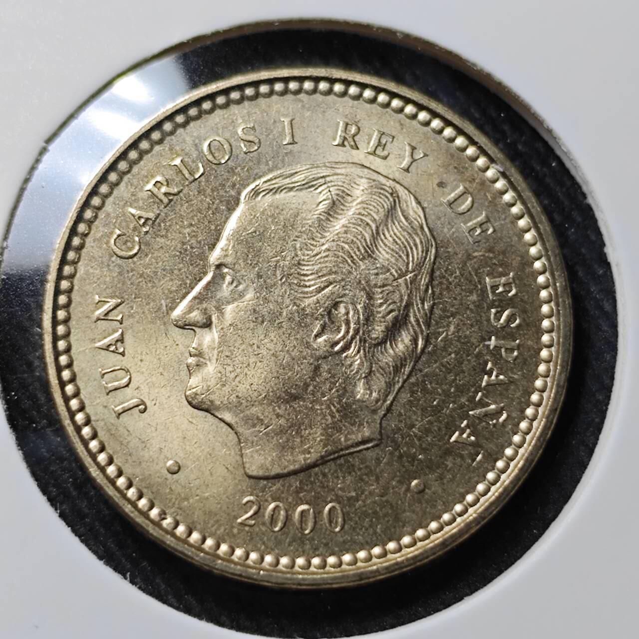 KK钱币收藏小铺   套币 批量/好品散币专场 2月预留时间 周末发货  2000西班牙100比塞塔 数字100 好品