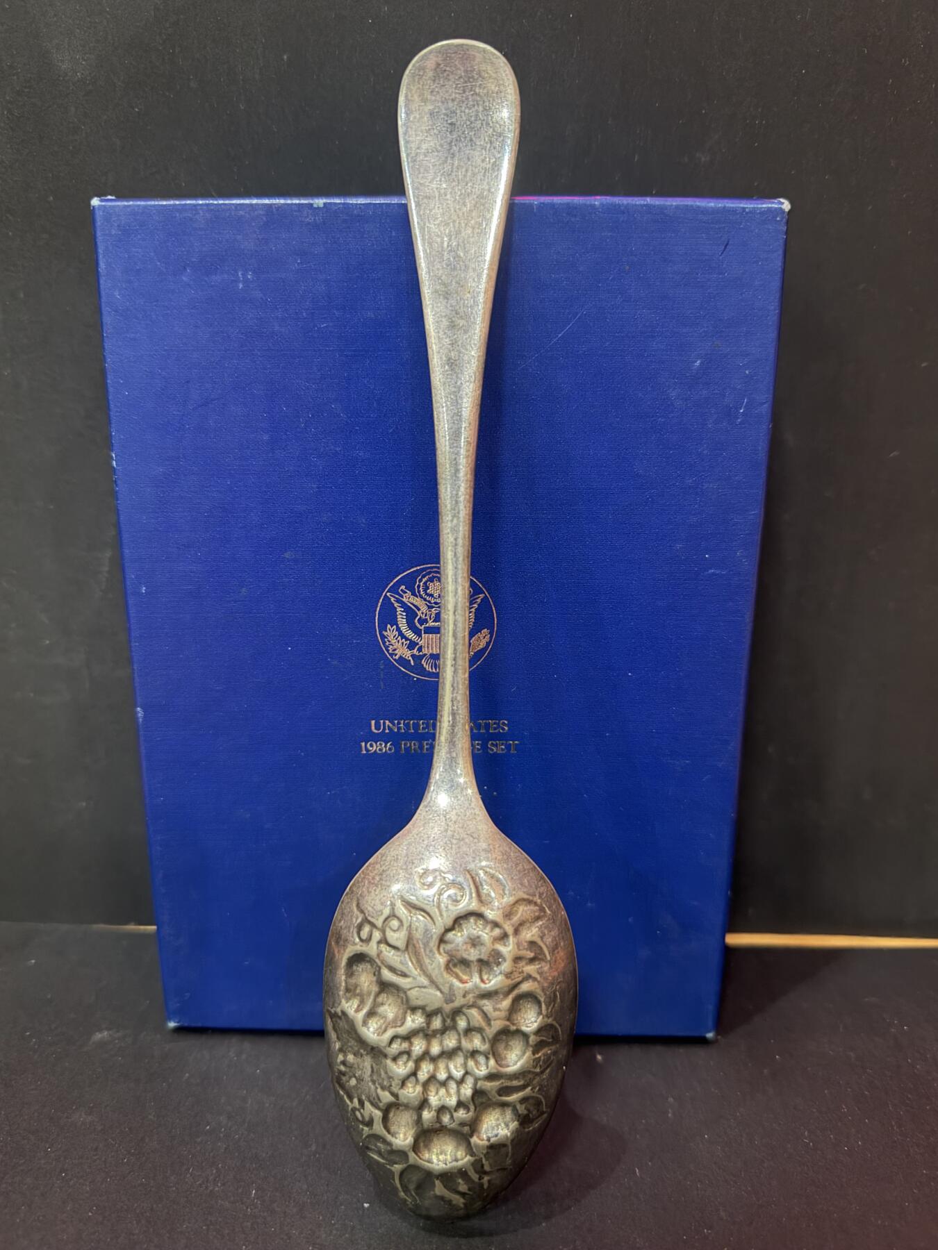 海外回流精品专场（五） 法国回流老银勺子（尺寸：22.5cm，76.1g，无银标，银含量无法确认，去确实是纯银或包银）